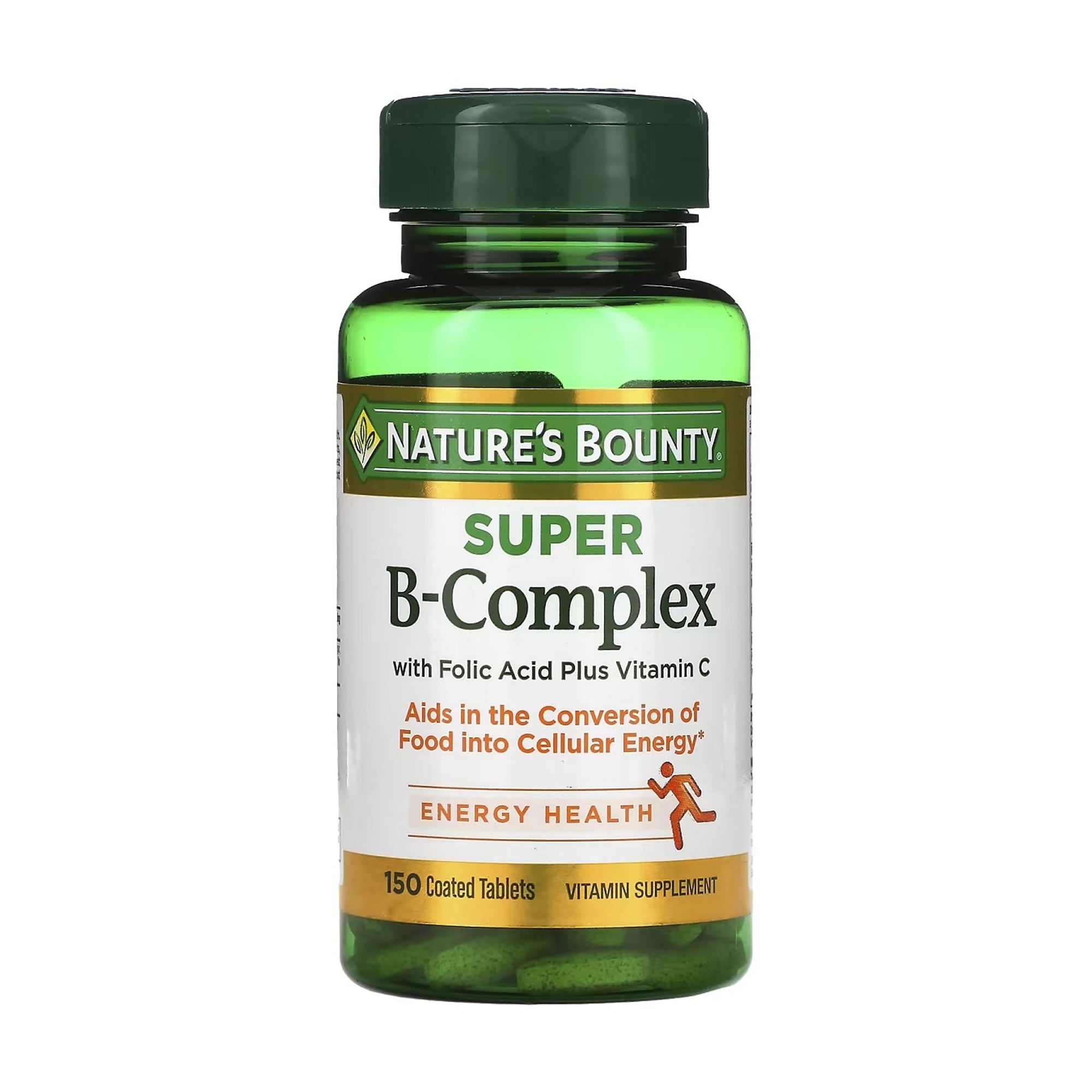 Комплекс вітамінів B з фолієвою кислотою та вітаміном С Nature's Bounty Super B-Complex, 150 таблеток