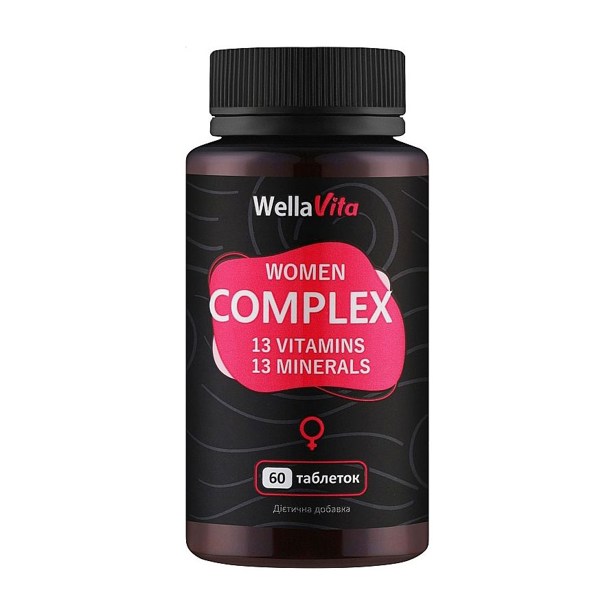 Жіночий комплекс вітамінів та мінералів Wella Vita Women Complex, 60 таблеток
